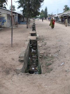 Open drain in Musoma, Tanzania