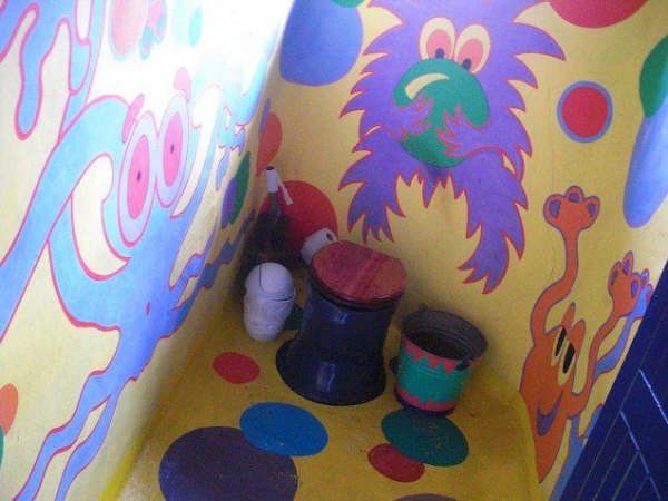 A Funky Eco-Outhouse Composting Toilet (Courtesy of SuSanA Secretariat)