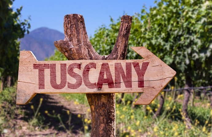 Tuscany wooden sign