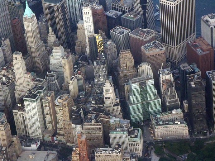 Lower Manhattan Aerial: Ibagli: Public Domain