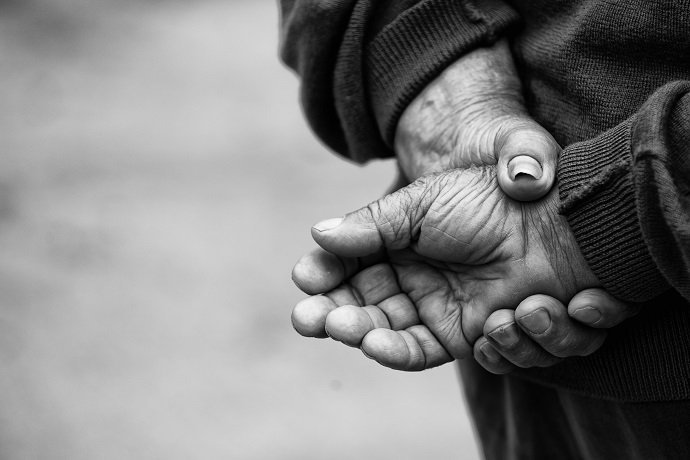 farmer's Hands  of old man who had worket hardly in his life