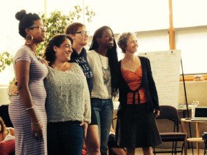 Lisa DePiano and Pandora Thomas facilitated the first Permaculture Teacher Training for Women at Omega Institute in August of 2015. Shown here with their teaching team: Tarah Hines, Monica Ibacache, Lisa Depiano, Pandora Thomas, and Karryn Olson-Ramanujan Photo credit: Angie Gonzalez 
