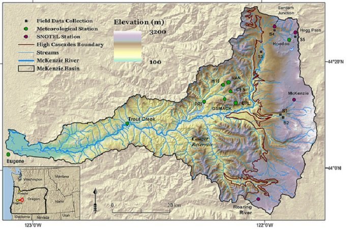 McKenzie River Watershed (Courtesy of Oregon State University)