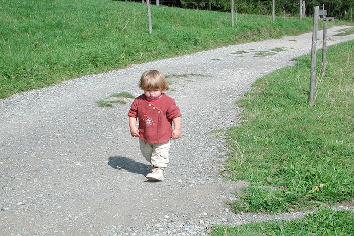 Child on path